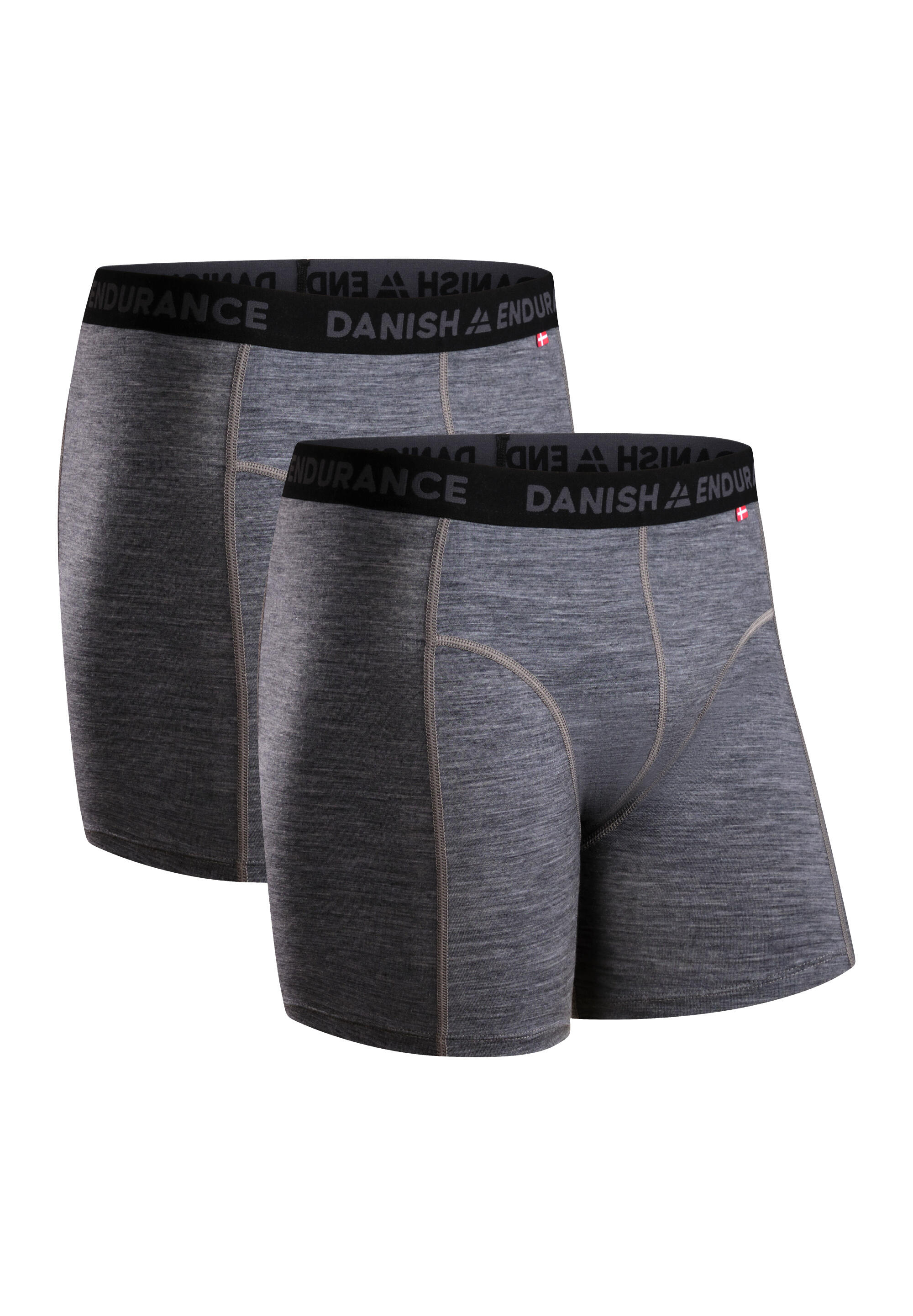 DANISH ENDURANCE Boxershorts Merino Trunks grau atmungsaktiv hygienisch multifunktional