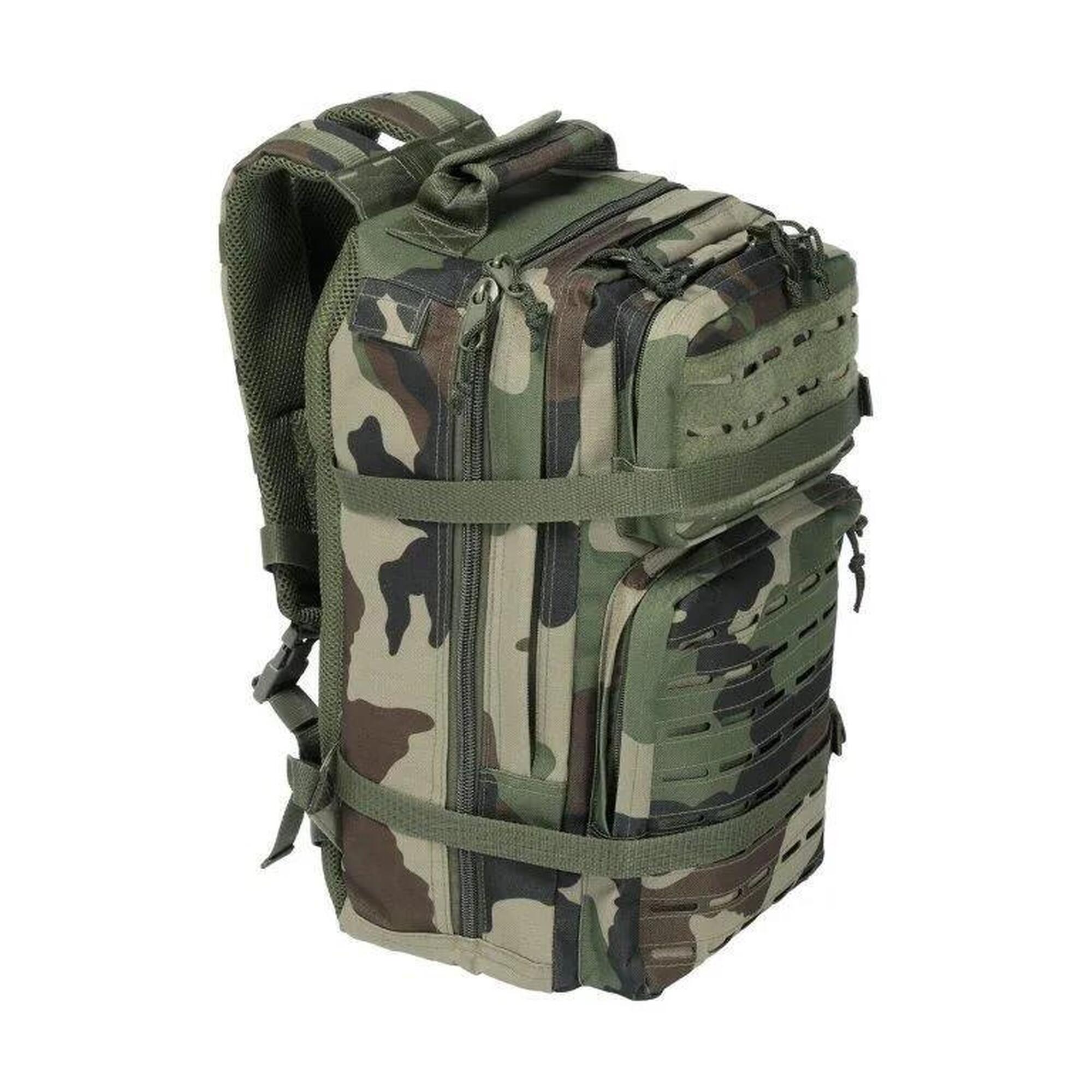 Percussion - Sac À Dos Modulable De 30 À 45 Litres Percussion Camo Ce - Sac À Dos - Marron|vert - Taille Unique - Decathlon