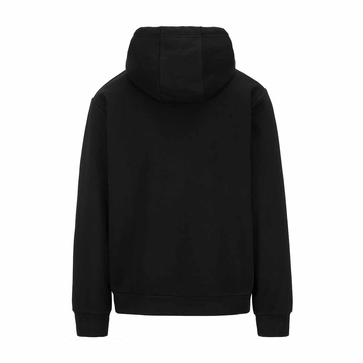 Felpa con cappuccio da uomo in cotone nero da sportivo 4/5