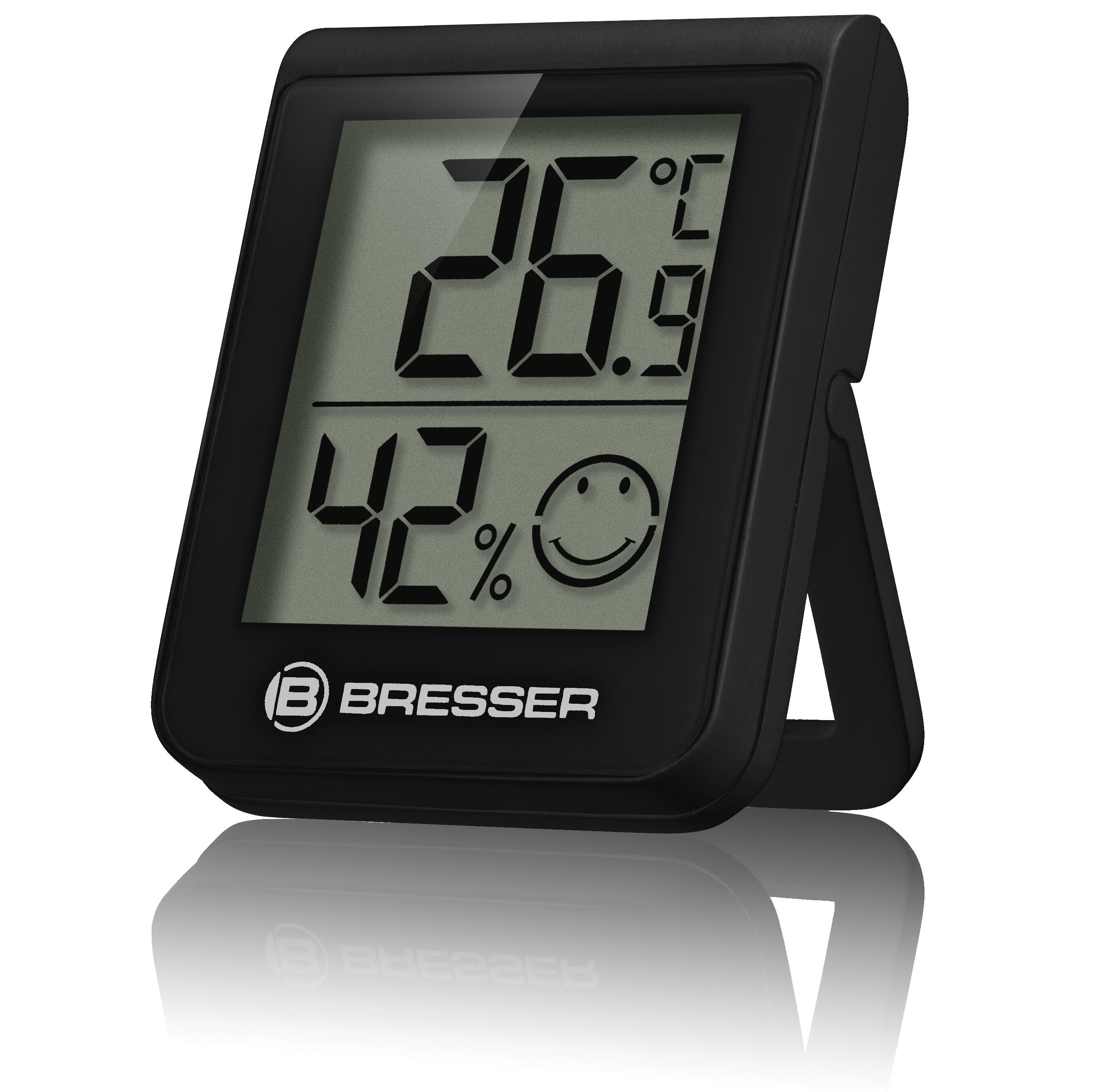 BRESSER HumiTemp Thermo-Hygro-Indikator, schwarz 3/5