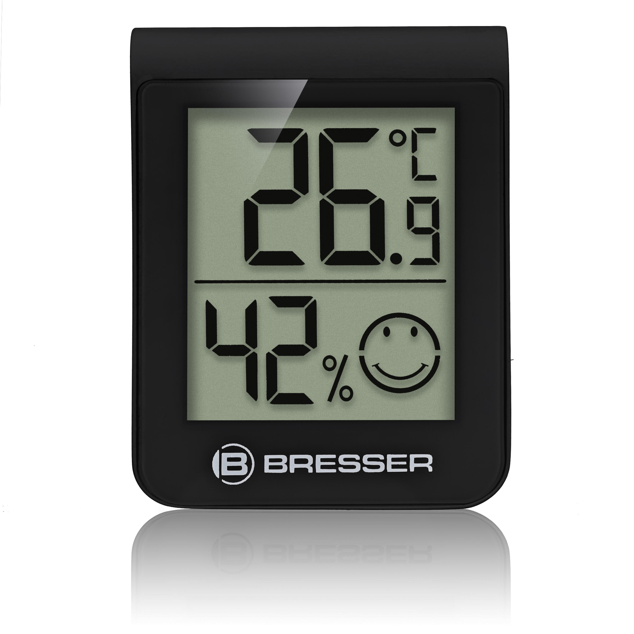 BRESSER HumiTemp Thermo-Hygro-Indikator, schwarz 2/5