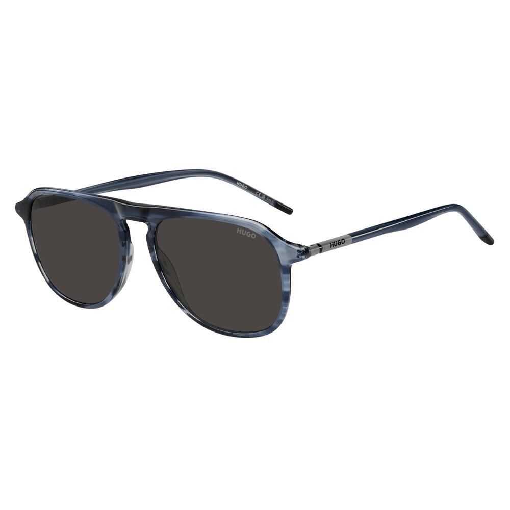 Hugo Boss - Lunettes De Soleil Homme Hugo Hg 1345/s 38i, Taille 55 Mm - Lunettes De Soleil - Bleu|gris - Taille Unique - Decathlon