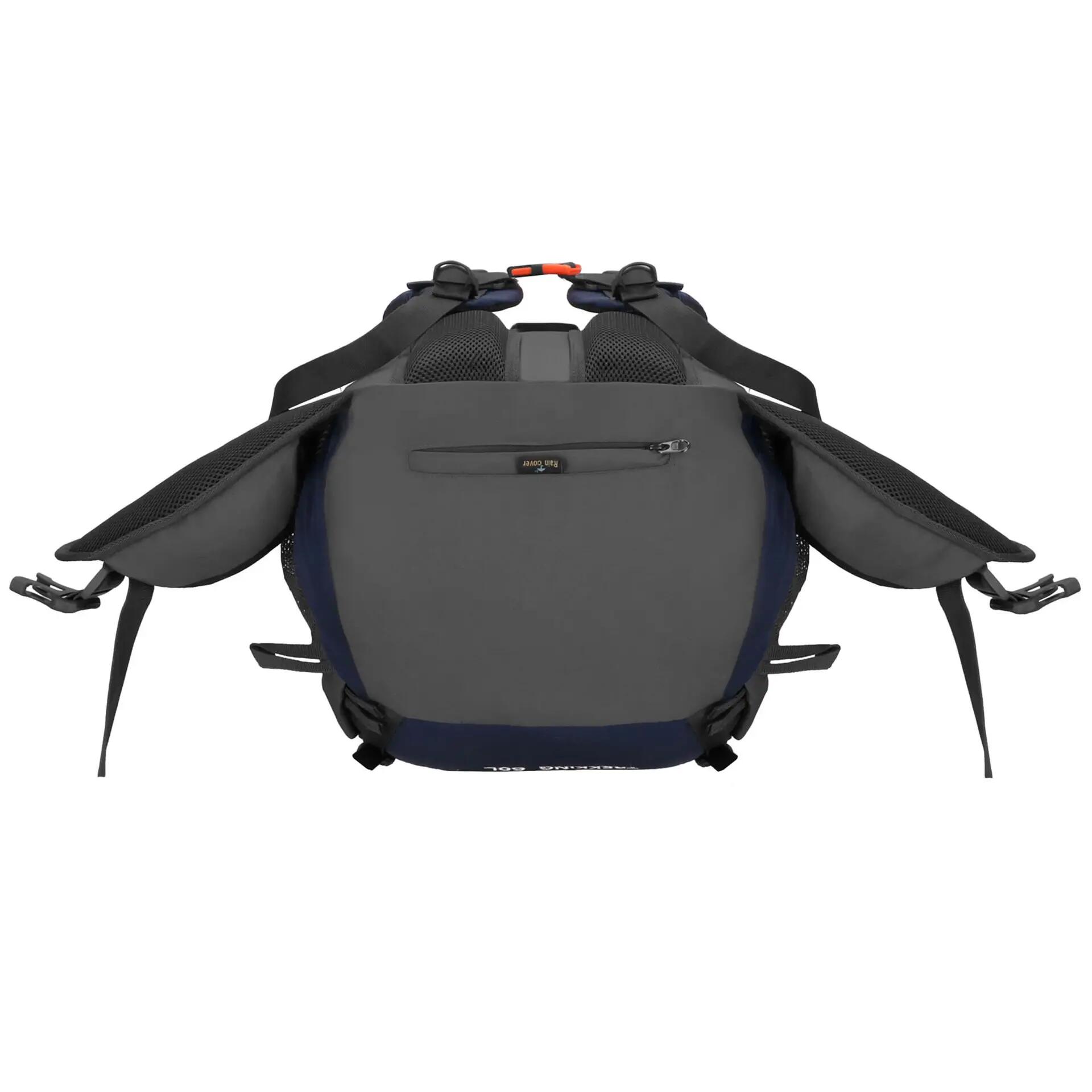 Plecak trekkingowy 60 L turystyczny survival z gwizdkiem granatowy 6/7
