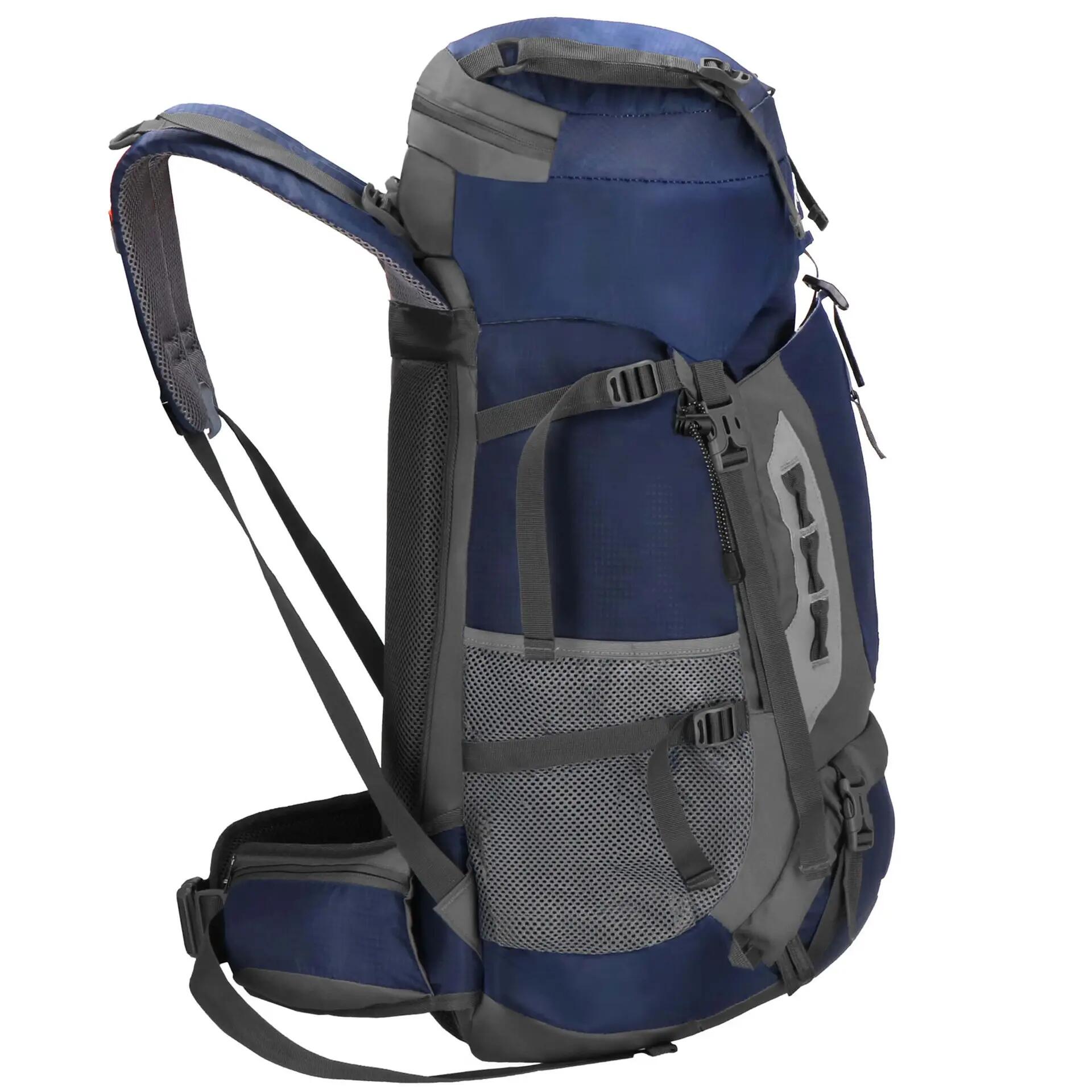 Plecak trekkingowy 60 L turystyczny survival z gwizdkiem granatowy 5/7