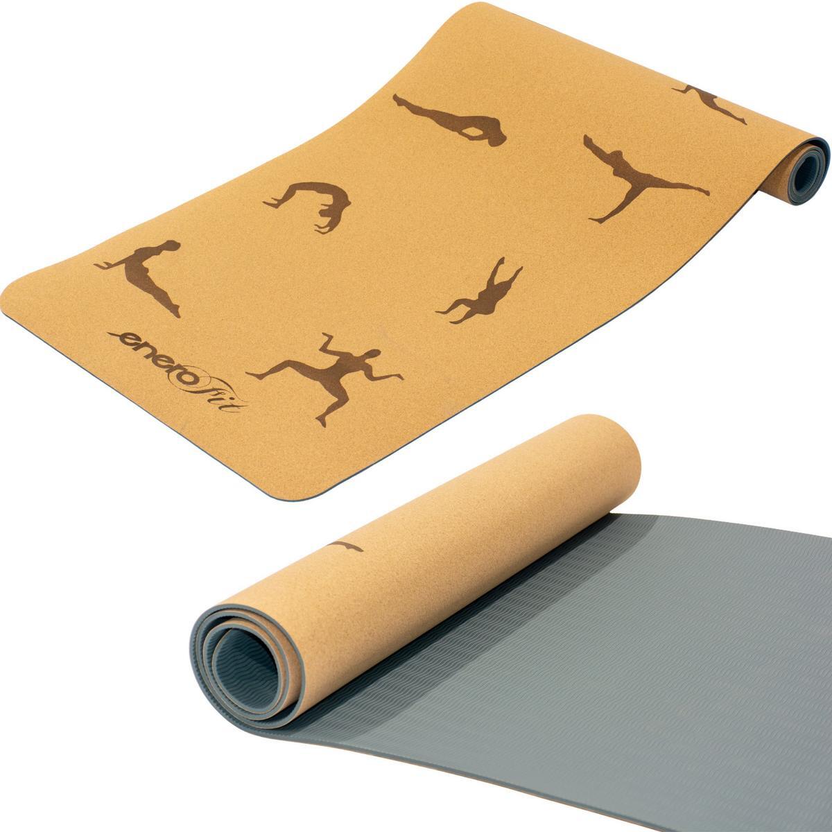 Mata do fitnessu Enero Fit  183x61x0.4CM korkowa 3/5