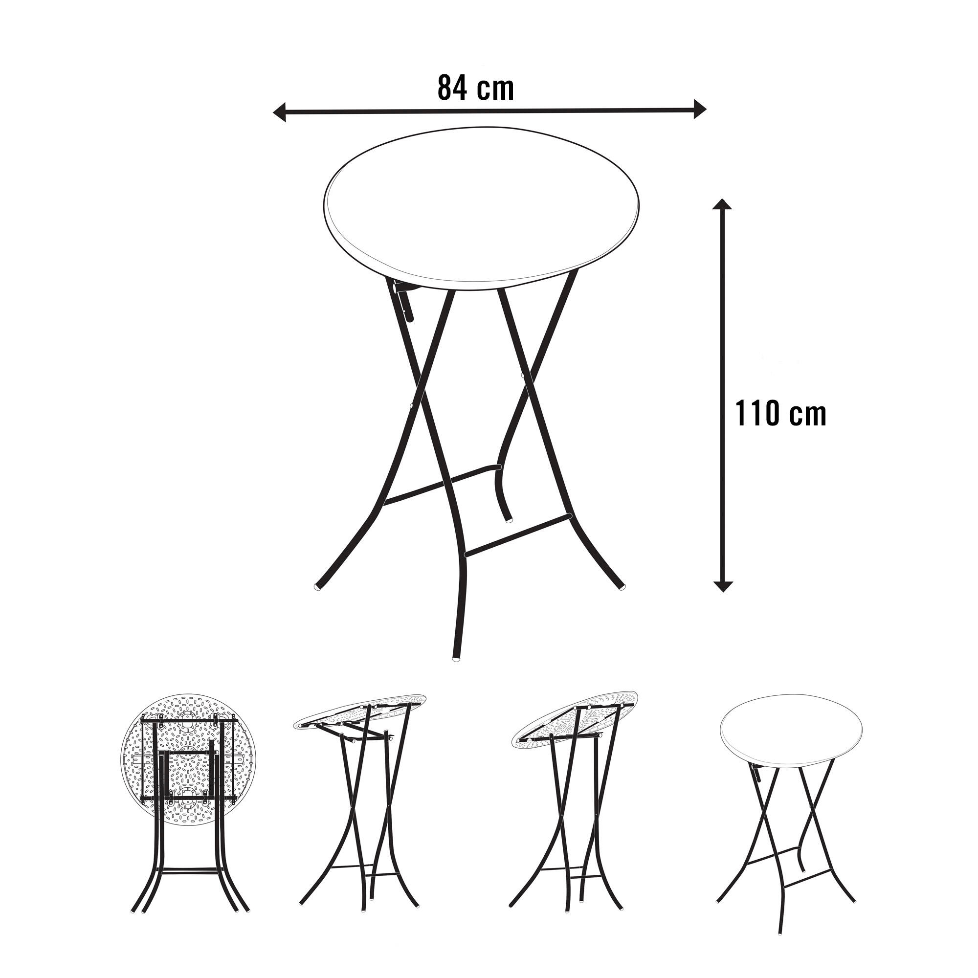 Table Ronde Haute Pliante Cocktail/Bistro/Mange-Debout Lifetime #81031 5/6