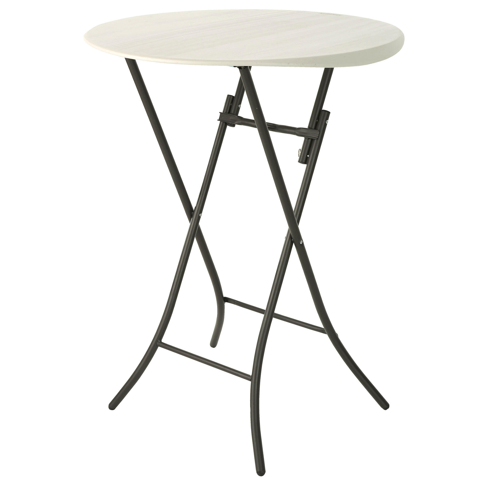 Lifetime - Table Ronde Haute Pliante Cocktail/bistro/mange-debout Lifetime #81031 - Table De Biwy - Blanc - Taille Unique - Decathlon