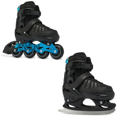 Verstellbare Rollschuhe 2in1 Oxen Schwarz/Mint Anodized