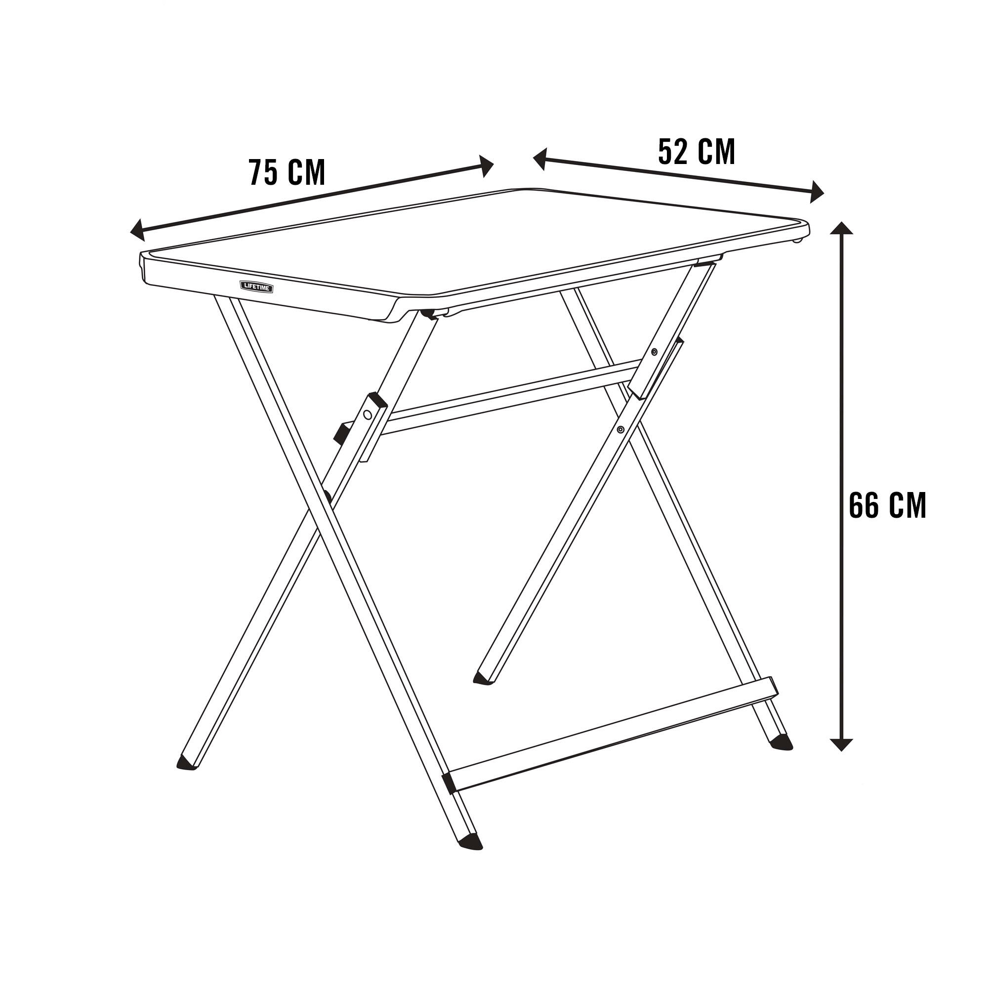 Mesa personal plegable rectangular 75x50,5x66 cm Lifetime 5/7