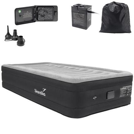 Materac dmuchany jednoosobowy Sveja Flex z osobną pompką USB, do 150 kg