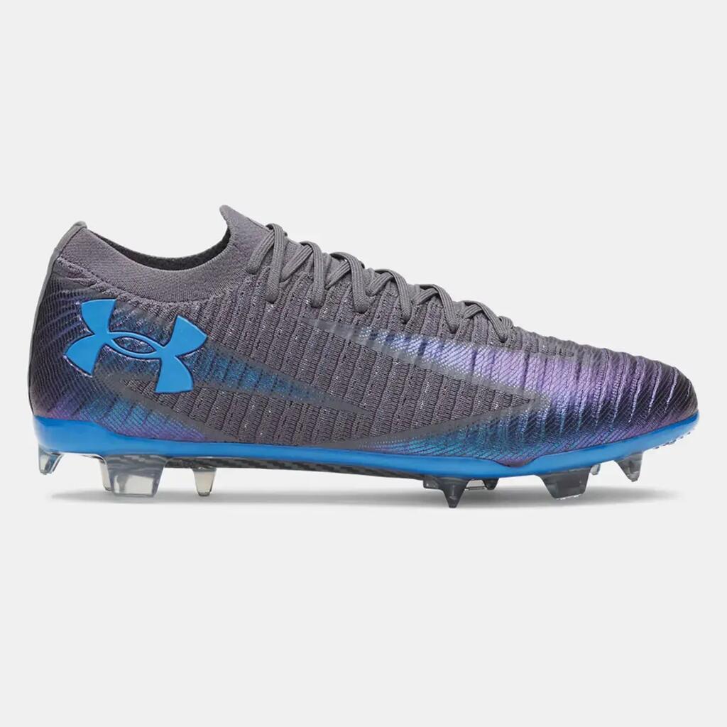 UA Shadow Elite 3 FG Cleats Gray and Blue