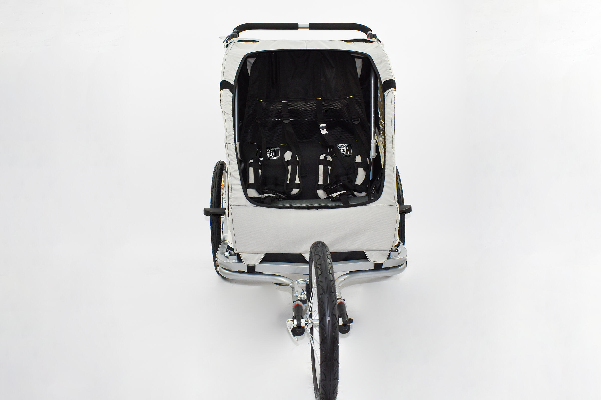 Rimorchio 2 bambini in alluminio 2in1 bicicletta e passeggino 5/7