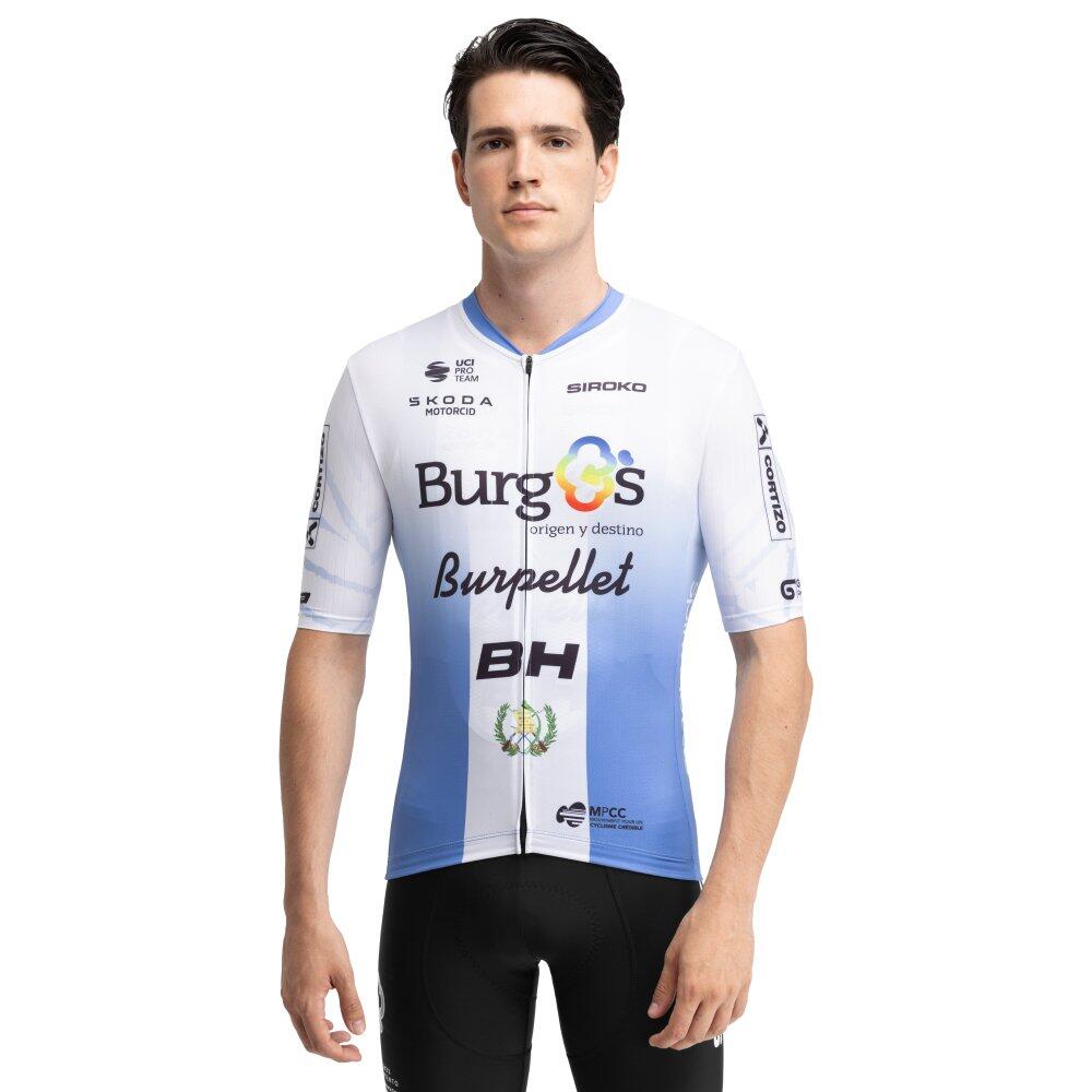 Siroko - Maillot Vélo Manches Courtes Homme Burgos Burpellet Bh X Siroko Bbbh Campeon Gu - Maillot Manches Courtes - Blanc - Decathlon
