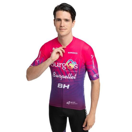 Maillot vélo manches courtes homme Burgos Burpellet BH x Siroko BBBH Burgos Pin