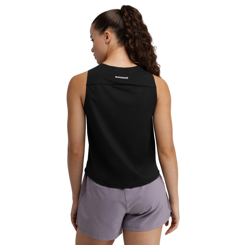 Damska koszulka tank top do biegania w terenie Trekking Siroko Volt Black