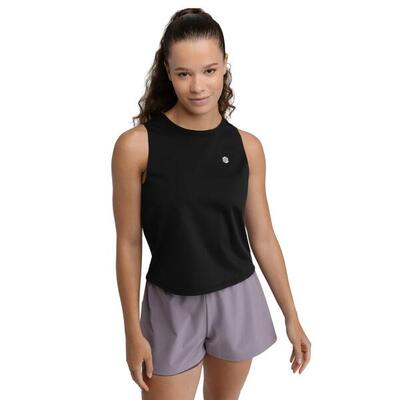 Dames wandelen tanktop trailrunning volt black zwart