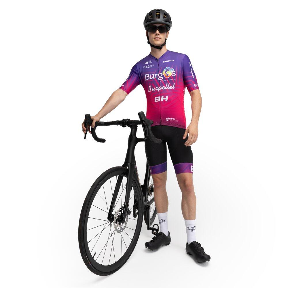 Herren burgos burpellet bh x siroko kurzärmeliges radtrikot BBBH Burgos Purple 3/7