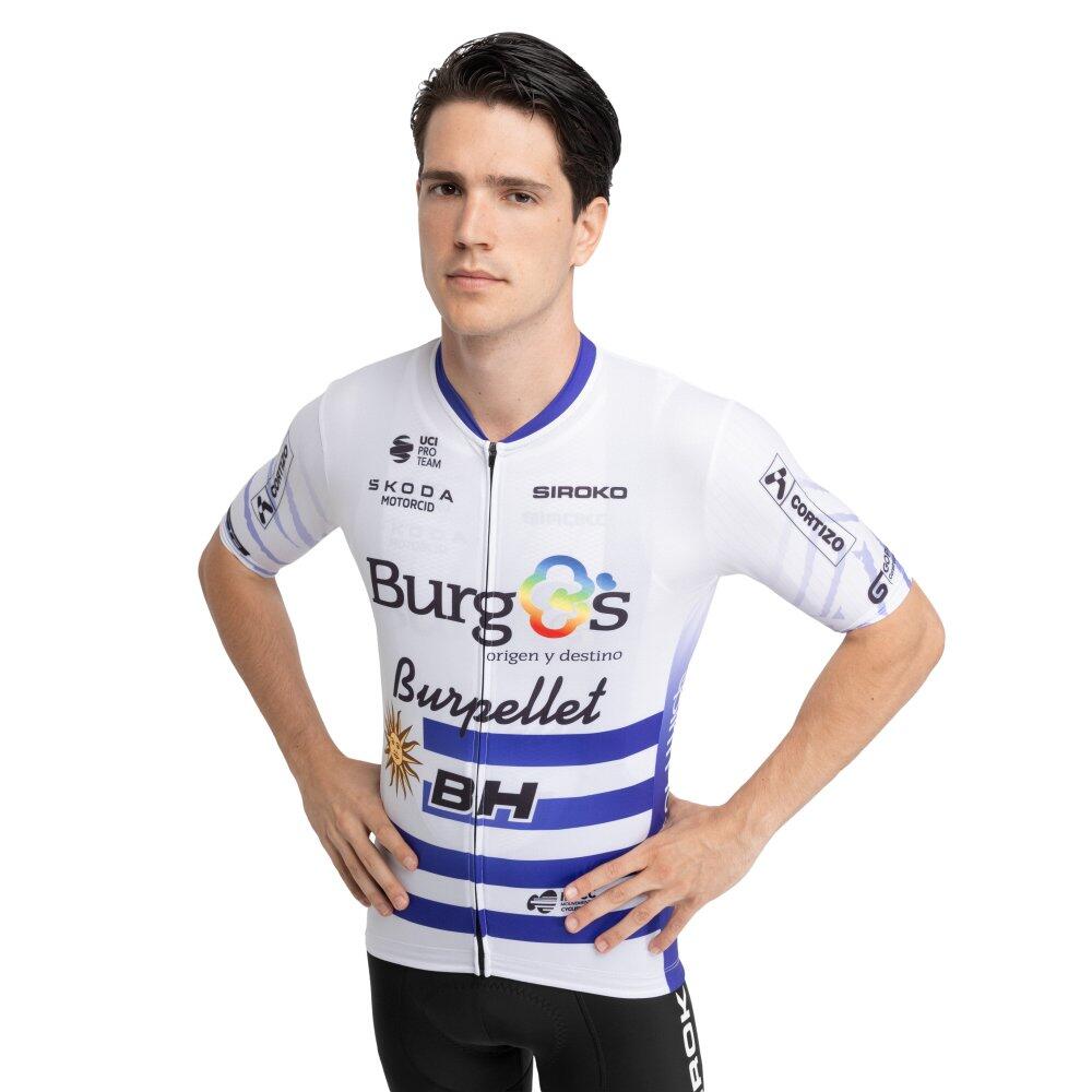 Camisola de ciclismo de manga curta burgos burpellet bh x siroko para homem bbbh