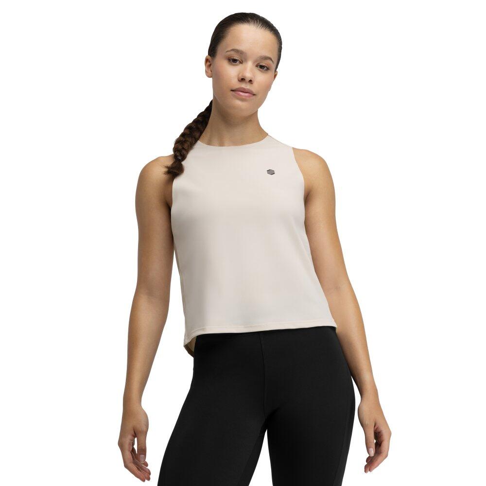 Women Hiking 's trail running tank top Volt Stone Beige
