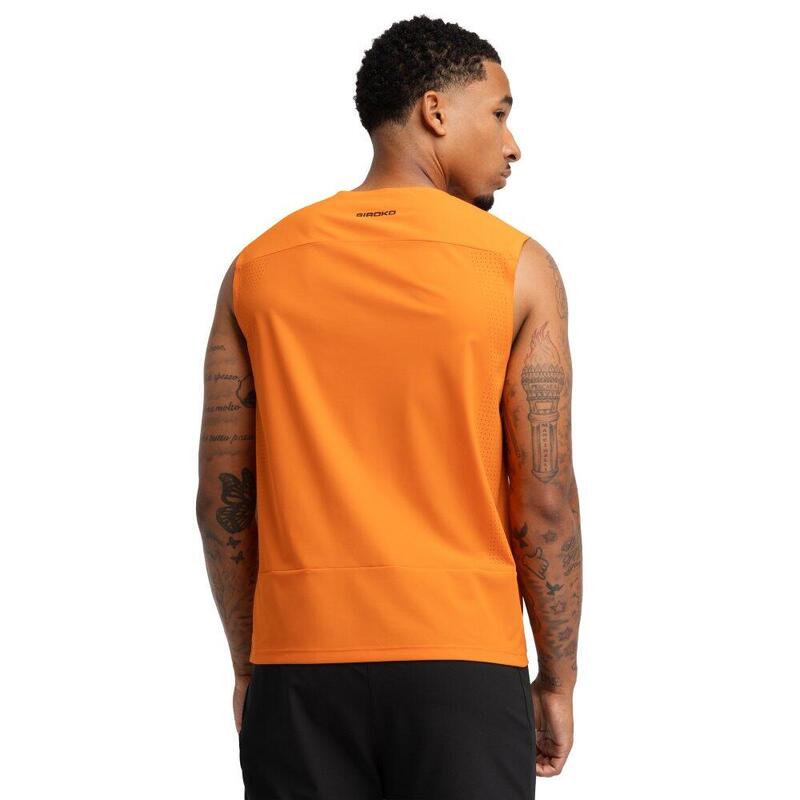 Tricou fără mâneci pentru alergare pe traseu, pentru bărbați Apex Orange Po