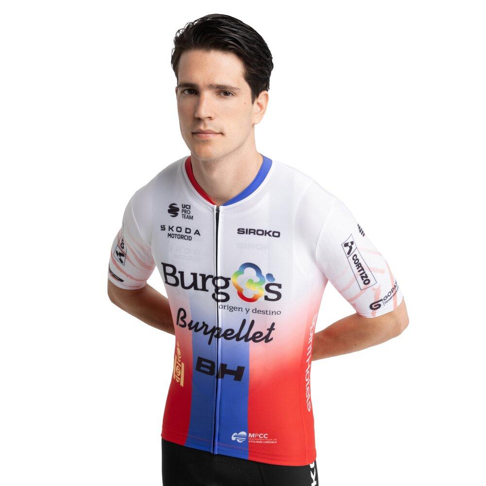 Siroko - Maillot Vélo Manches Courtes Homme Burgos Burpellet Bh X Siroko Bbbh Campeon Mo - Maillot Manches Courtes - Blanc - Decathlon