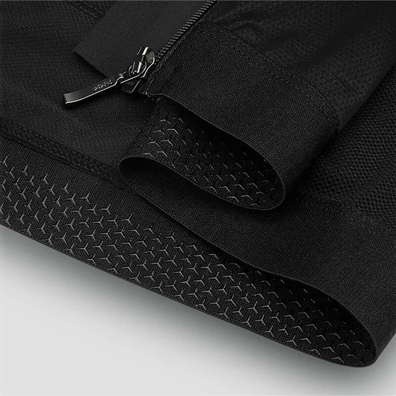 Tricou ciclism material respirabil, elemente reflectorizante Negru