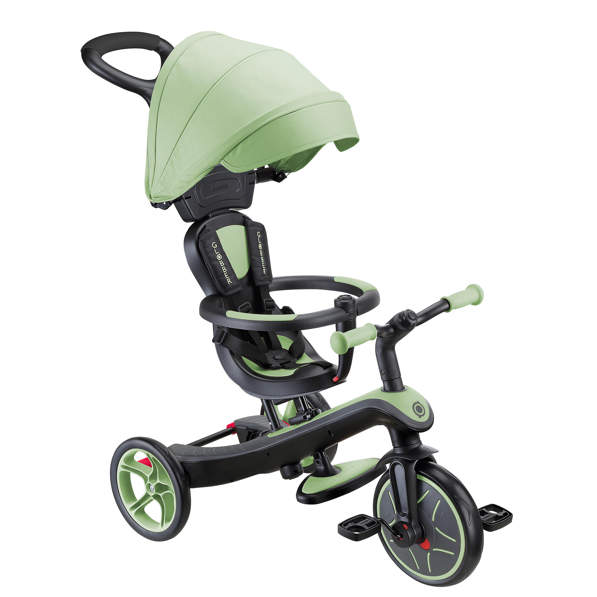 Evolutiedriewieler voor baby EXPLORER 4-in-1 - Groen Salie 7/7