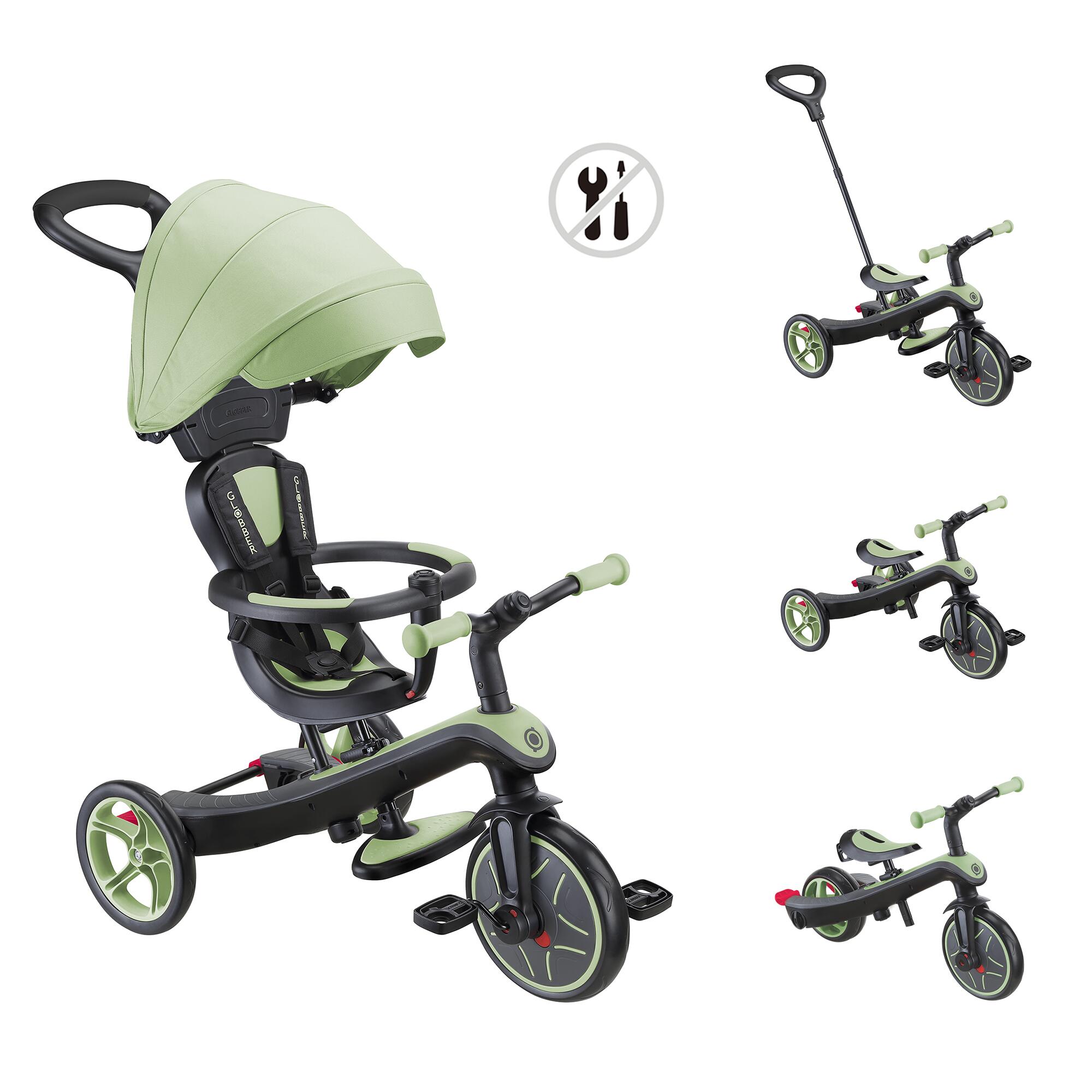 GLOBBER Scooter Laufrad / Dreirad  Trike Explorer 4 in 1  Sauge