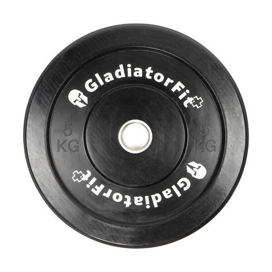 Piastra paracolpi olimpica in gomma nera Ø 51 mm GladiatorFit