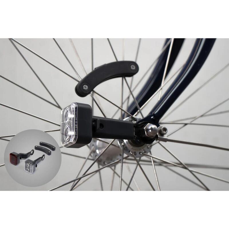 Set lumini bicicletă: magnetice, față și spate.