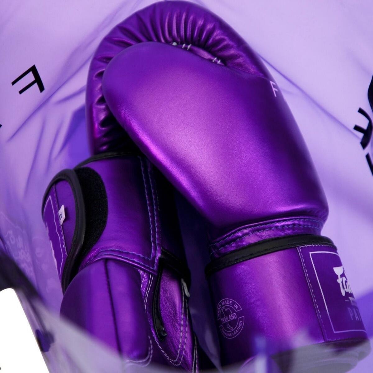 Fairtex (kick)bokshandschoenen Metallic Paars 5/7