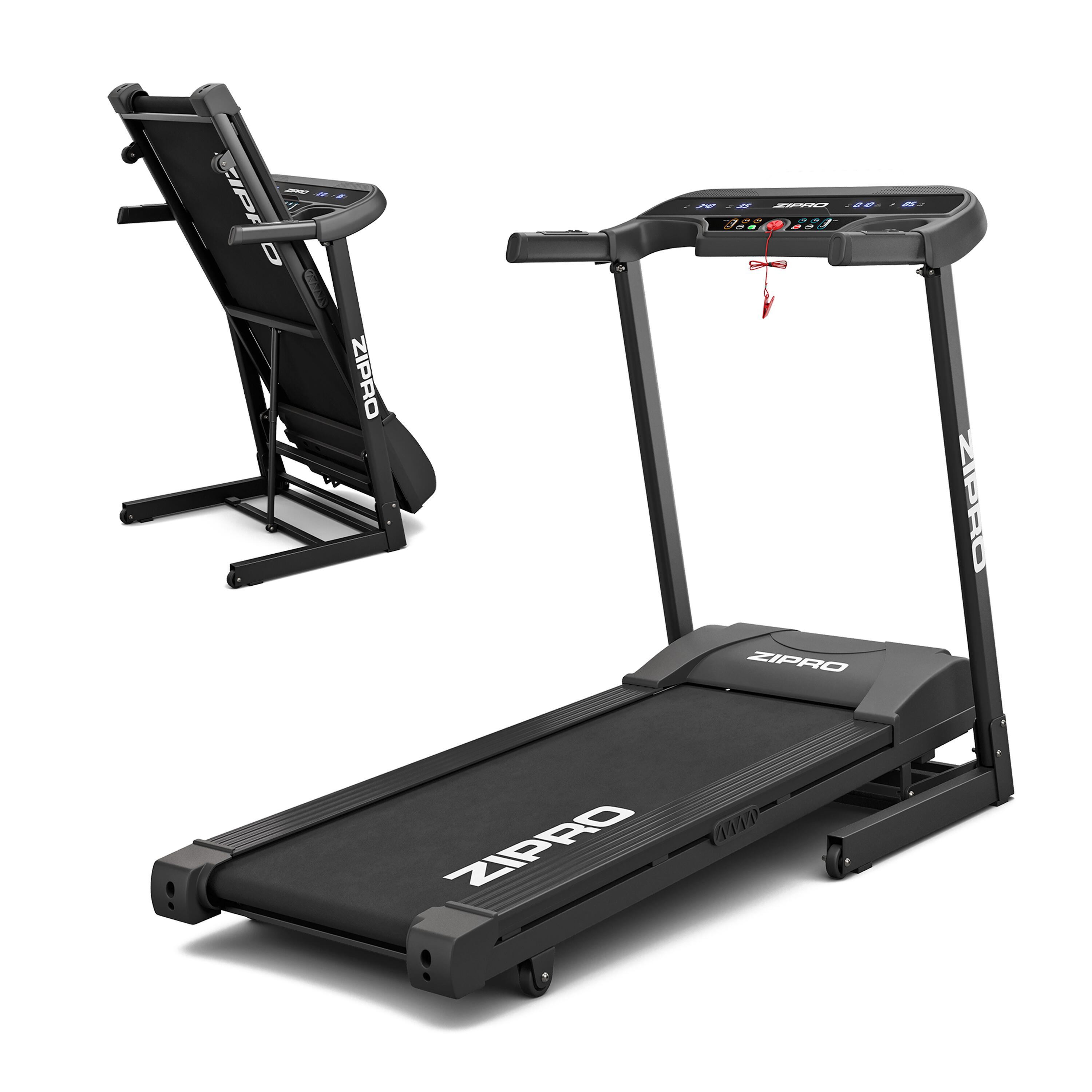 Zipro - Tapis De Course Pliant Zipro Pulse 120×42 Cm 12 Km/h, 15 Positions D'Inclinaison - Tapis De Course - Noir - No Size - Decathlon