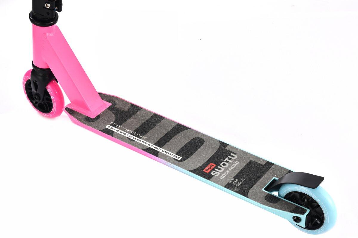 Suotu Stuntstep Roze/Blauw/Zwart 5/8