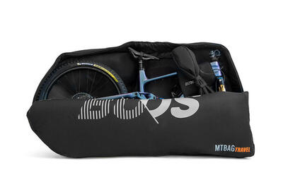 Mtbag travel – gevoerde mtb-hoes zonder achterwiel te demonteren.