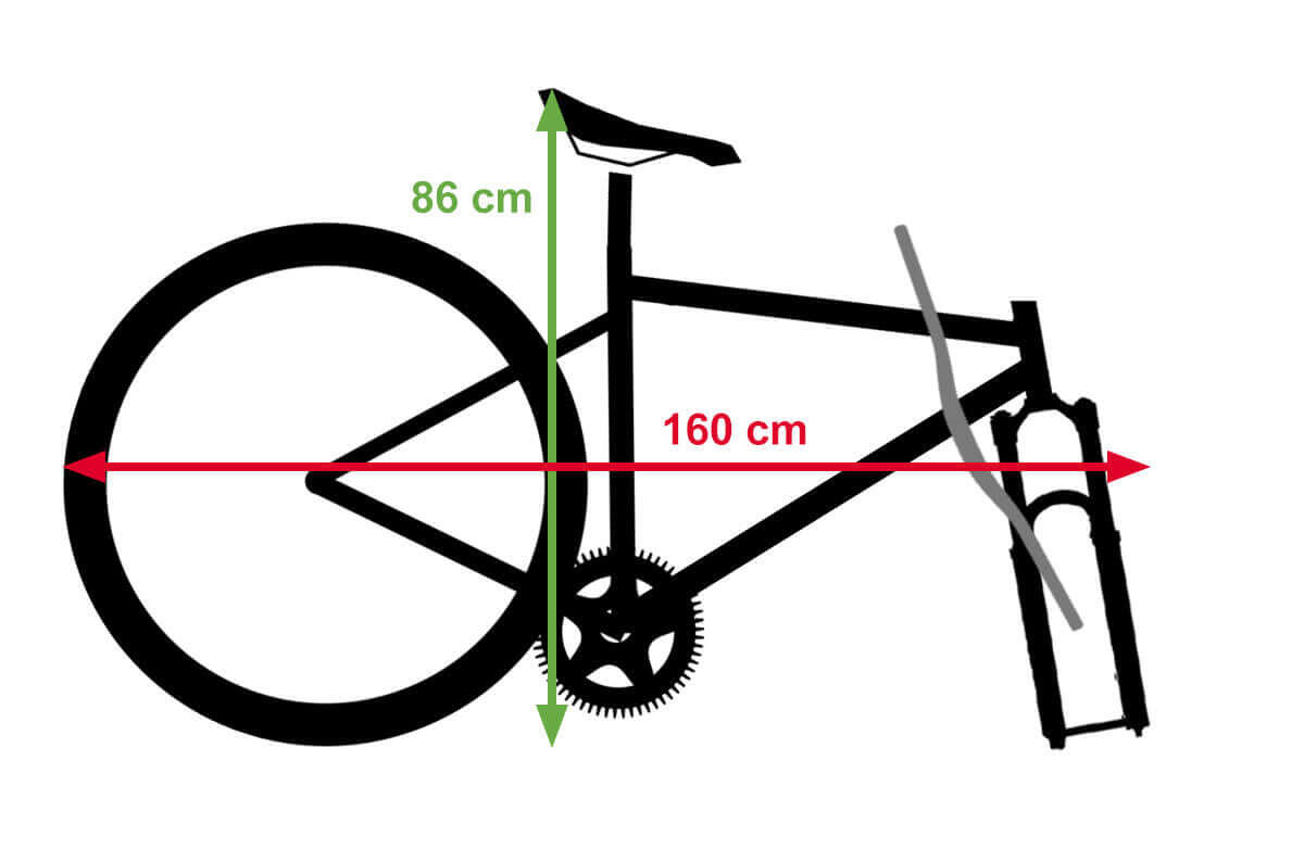 MTBAG TRAVEL, housse transport VTT rembourrée sans démonter la roue arrière 6/7