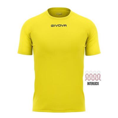 Givova capo geel sport t-shirt heren l - ademend & licht