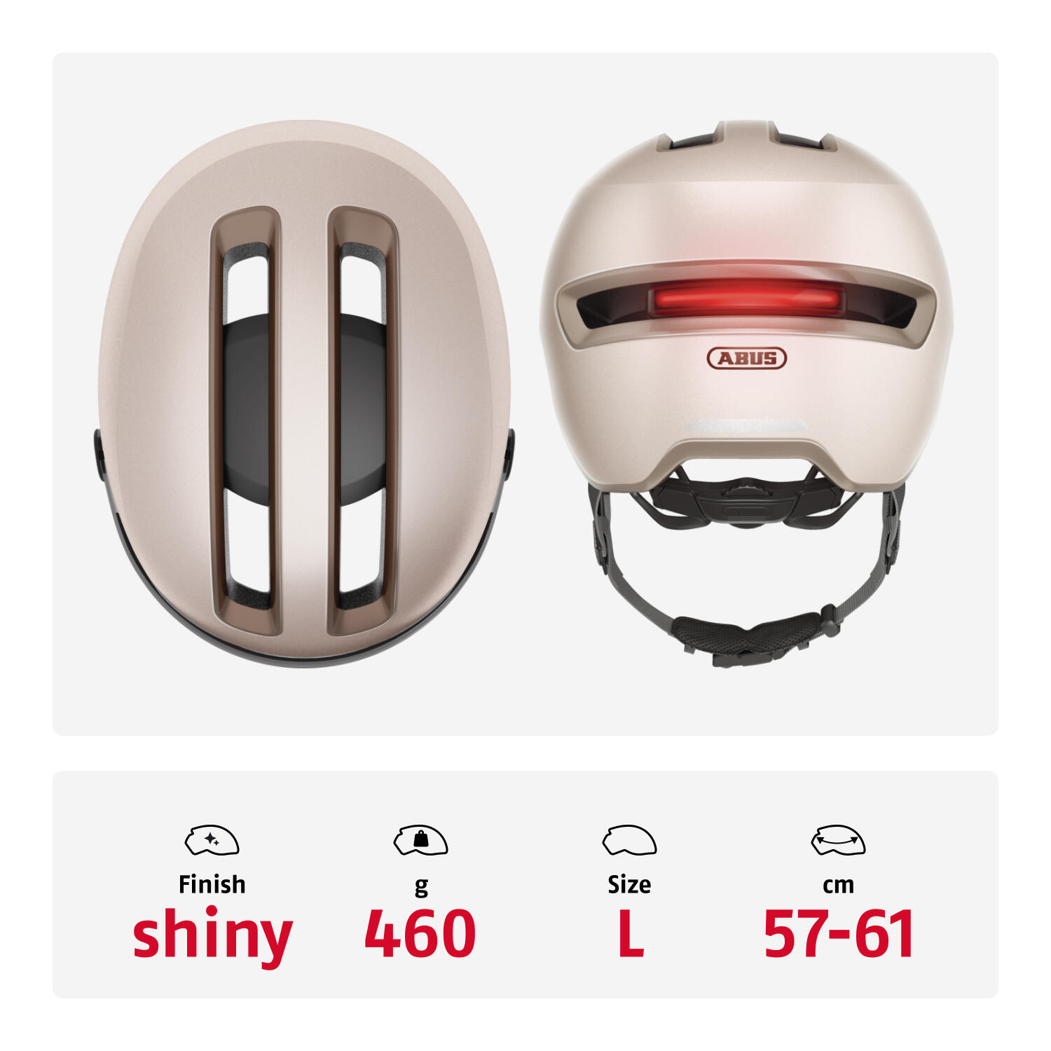 Casque Abus Hud-Y Ace Champagne Or L 57-61cm 3/7