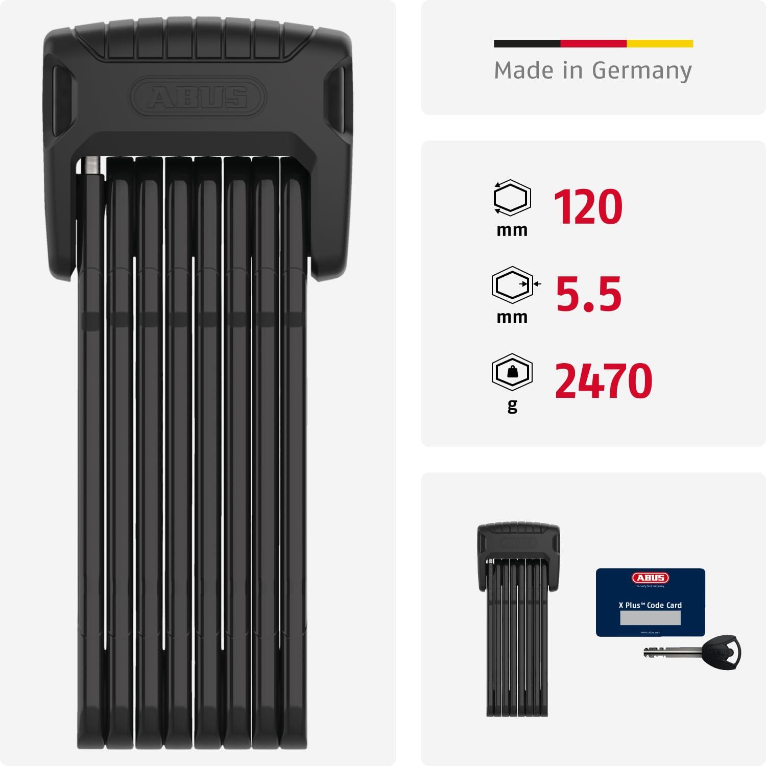 Abus Bordo Granit Xplus 6500K 120 SH - Verrou Pliable Securisé Noir 3/5