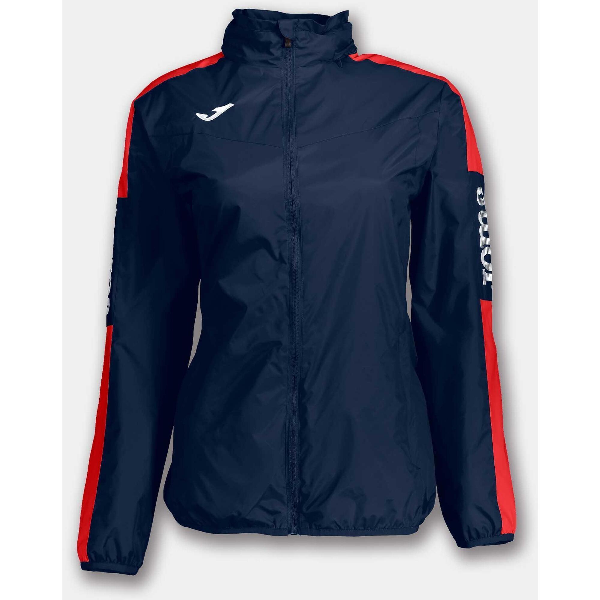Damska kurtka przeciwdeszczowa Joma Championship IV granatowo-czerwona XS