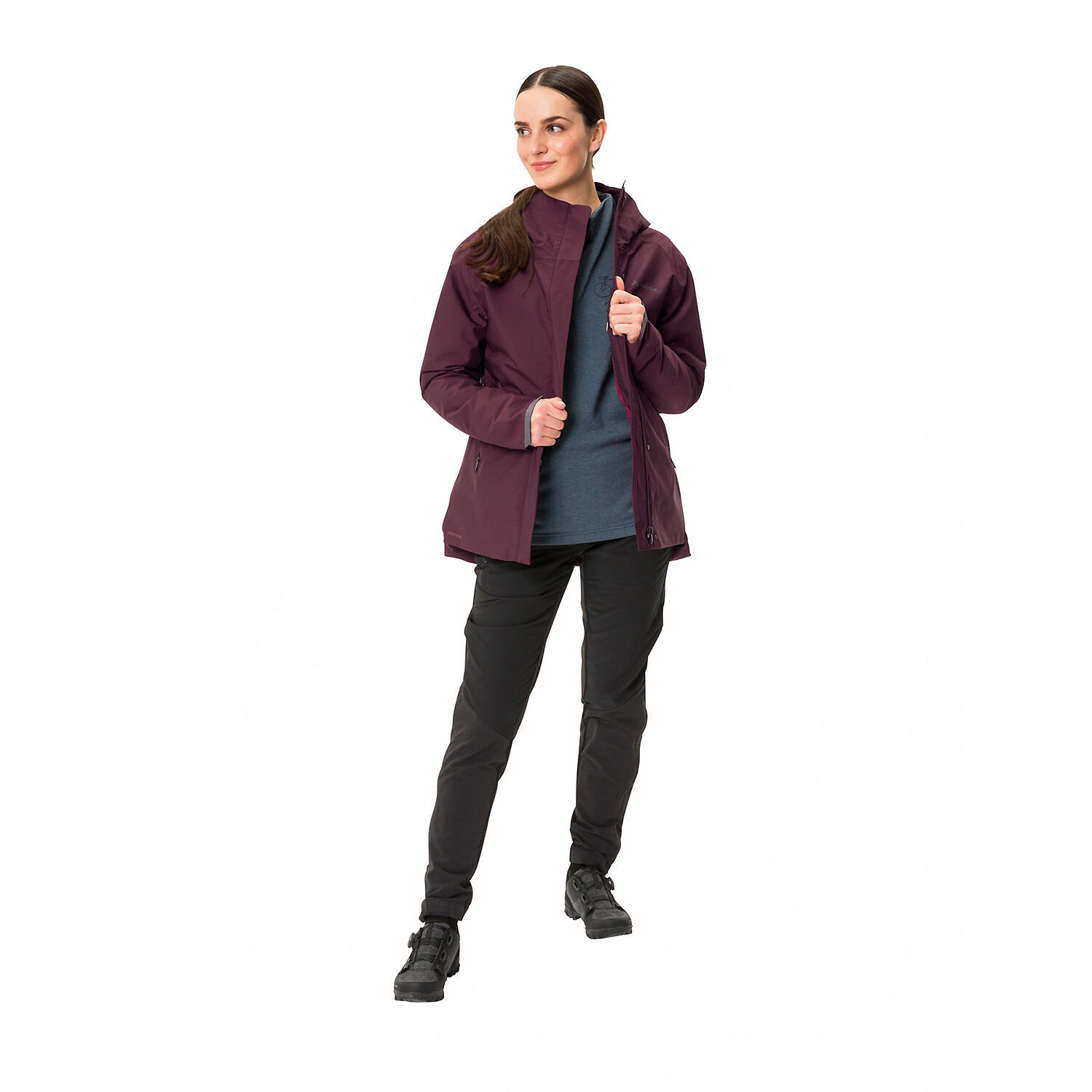 Vrouwelijke regenjas VAUDE Cyclist Warm VAUDE Decathlon