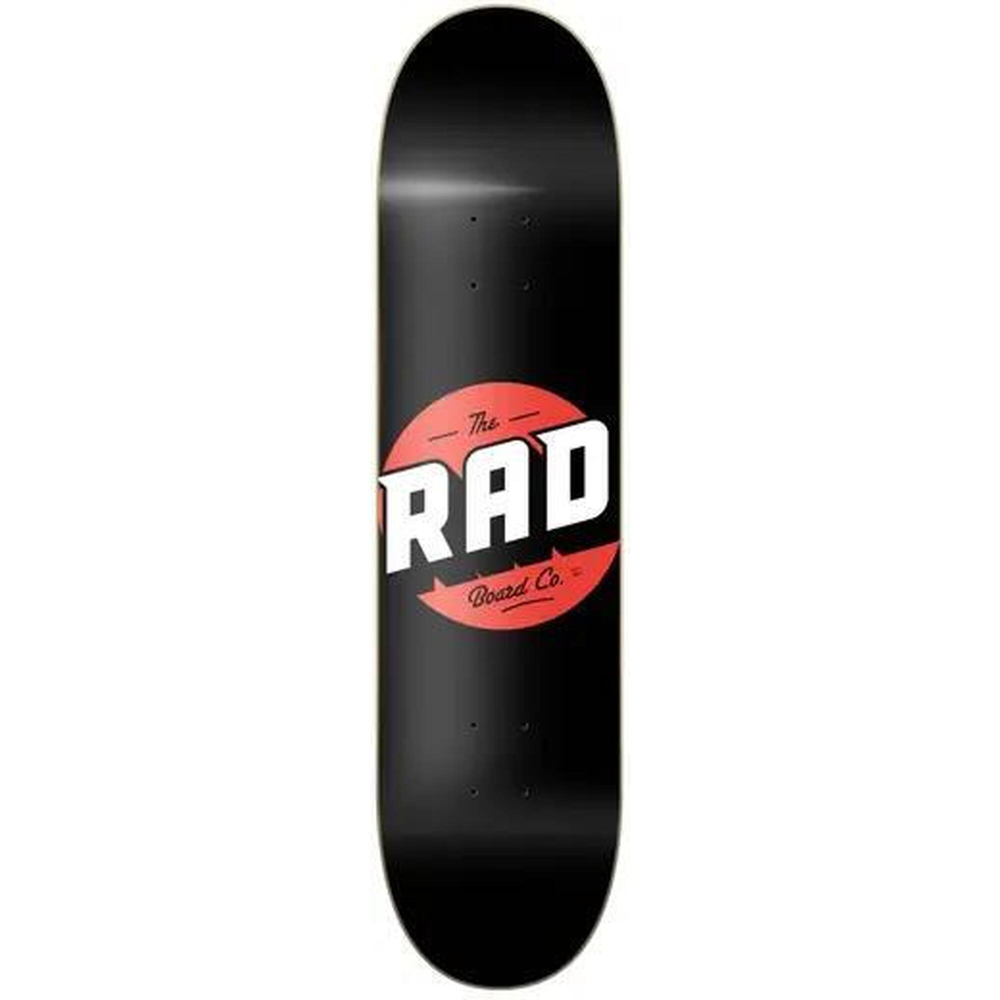 RAD Solid Logo Placa Skateboard - 7.75" - Negru/Roșu