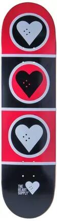 Heart Supply Squad Skateboard Deck - 8.375" - Zwart/Rood/Wit