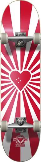 Heart Supply Burst Logo Skateboard Completo - 8" - Rosso 1/1
