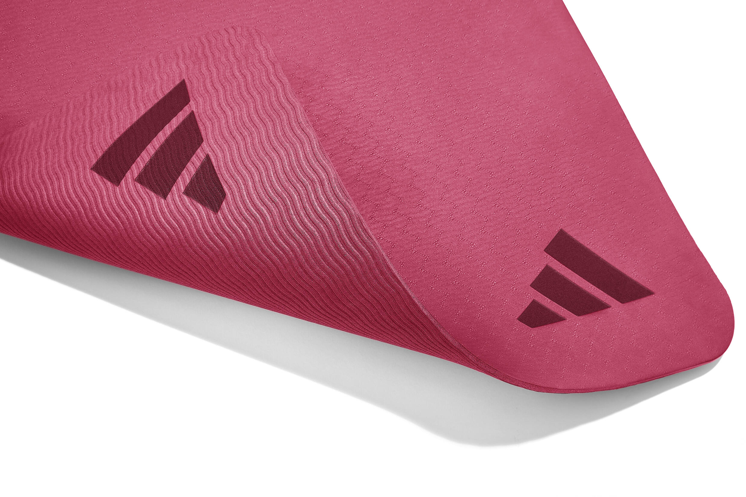 Tapis de yoga Adidas Premium, 5 mm, rouge foncé 3/5