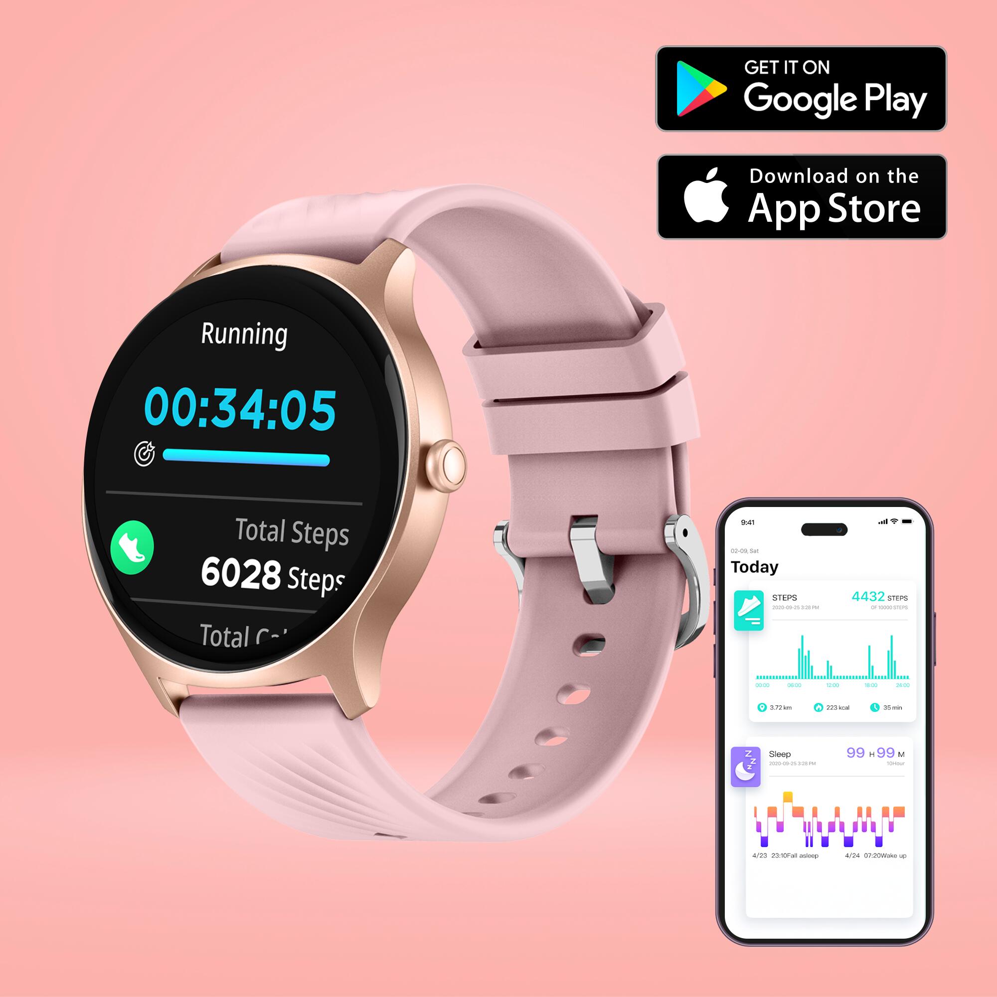Smartwatch 1,85'' HD met Bluetooth bellen & 110 sportmodi v