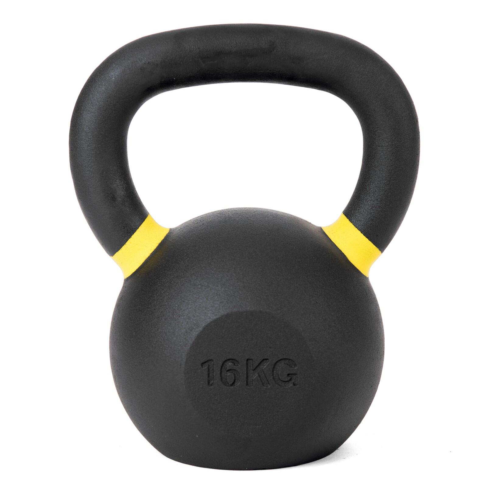 Kettlebell - krachttraining - Taurus Studio Kettlebell Pro - 36 kg - zwart 3/4