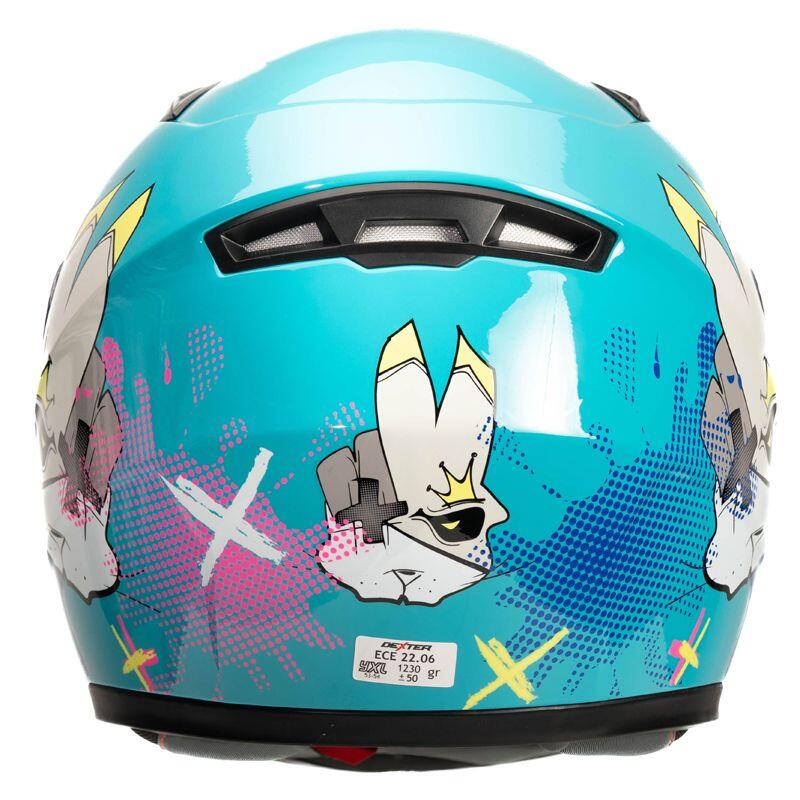 MOTOBLOUZ Casque Intégral ORION DONNY ENFANT Blue/Yellow/Pink | ECE 22.06 2/4
