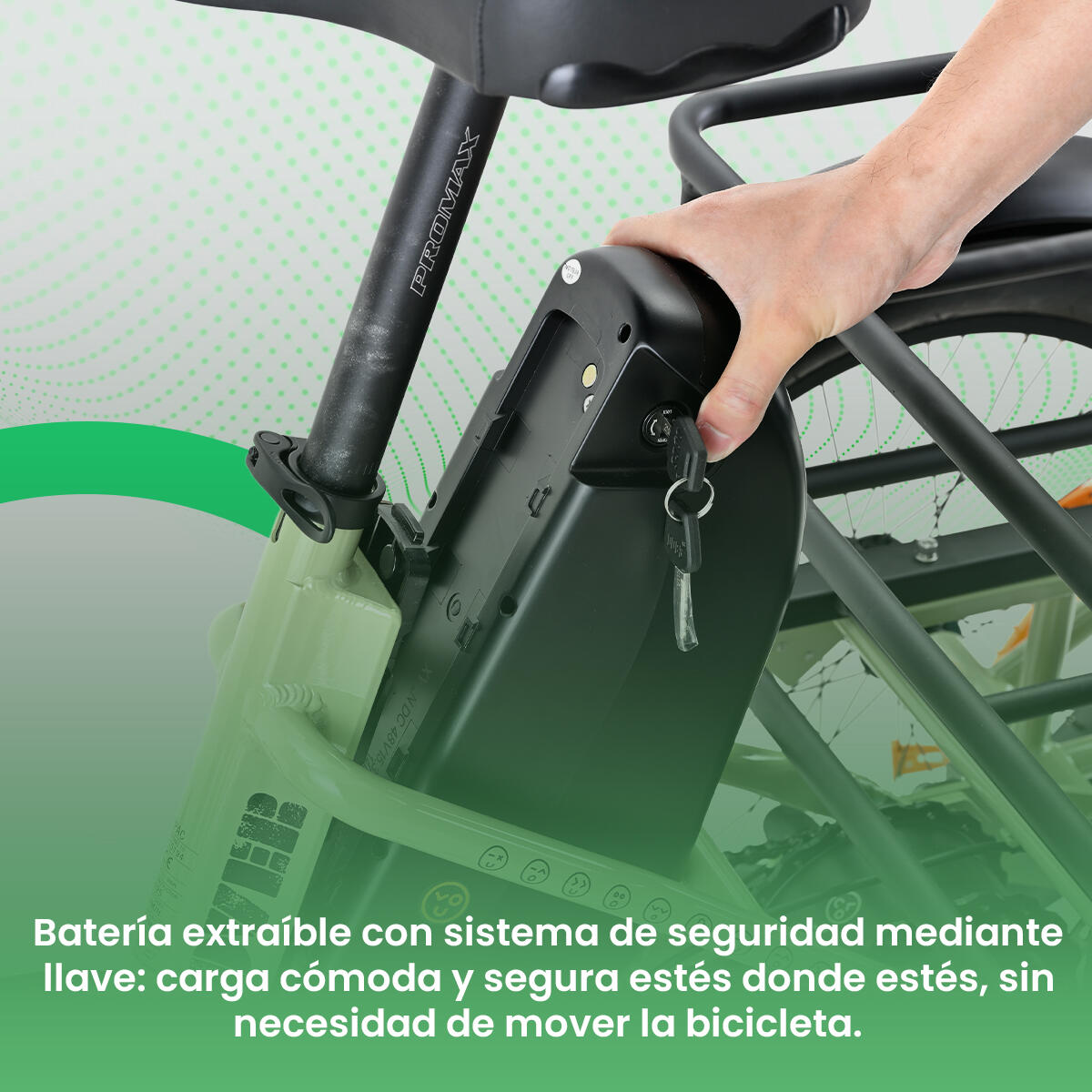 Bicicleta eléctrica YOUIN Dover BK6000 triciclo plegable 24" y 20" 250W 100km 6/7