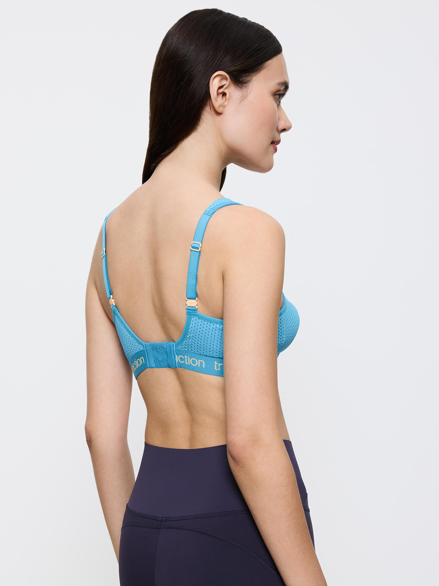 Bügelloser BH bequemer Halt Damen - Triaction Energy Lite hellblau 3/5