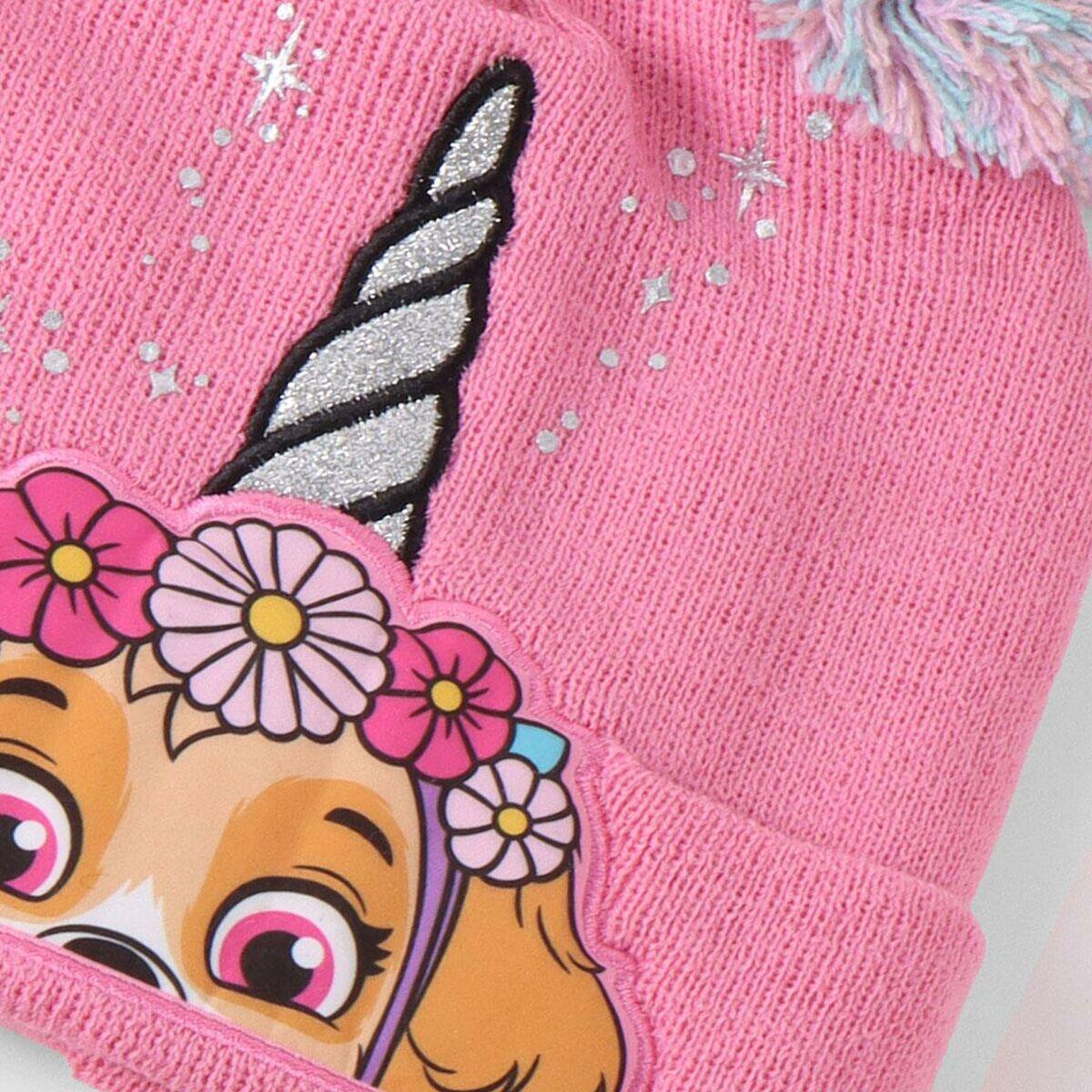 Bonnet, écharpe et gants PAW PATROL Rose 5/5